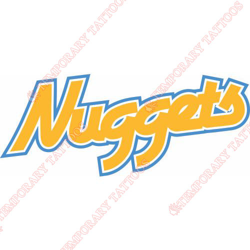 Denver Nuggets Customize Temporary Tattoos Stickers NO.989